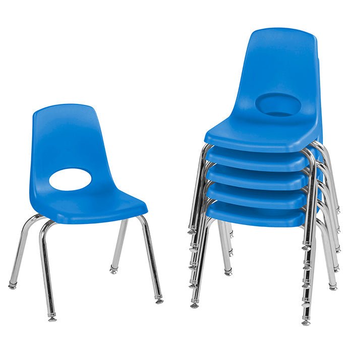 FDP Stackable School Chair, Chrome Legs, Swivel Glide - 14