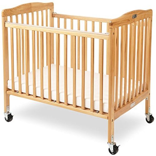 L.A. Baby Little Wood Crib Mini Portable Folding Wood Crib CW 883A SchoolOutlet