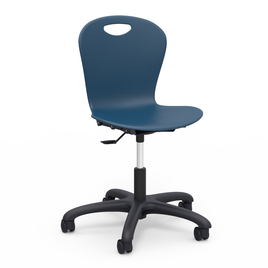 Virco ZTASK18 Mobile Student Task Chair for Training Rooms, Computer Labs,  Schools & Classrooms, Adjustable Heigh