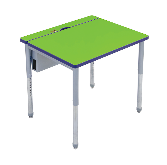 AmTab Computer and Technology Table - All Welded - Flip Top - Wire Management - 30"W x 36"L (AmTab AMT-CTF303)