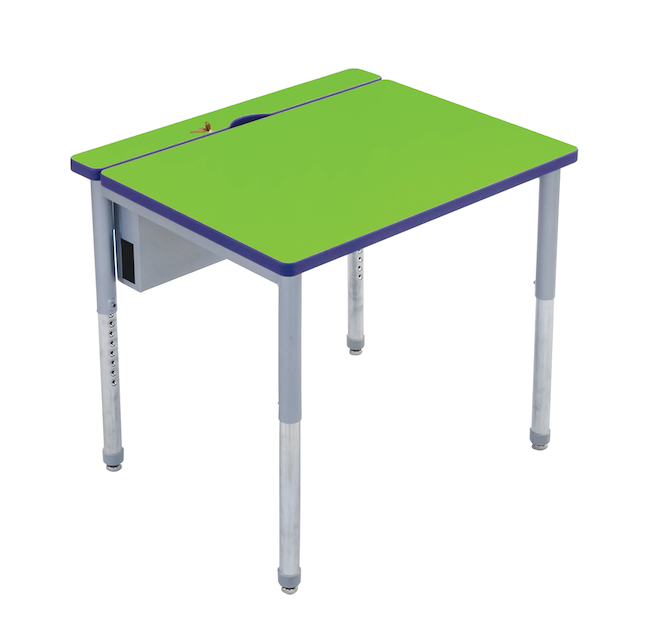 AmTab Computer and Technology Table - All Welded - Flip Top - Wire Management - 24"W x 84"L (AmTab AMT-CTF247)