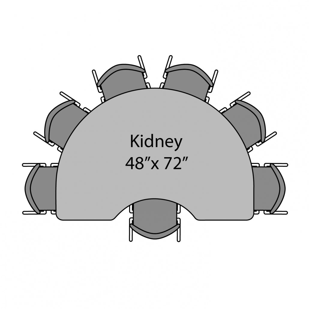 Marco Premier Series Kidney Activity Table w/ Dry Erase Top 48" x 72" Adj Height 21"-31" (43-2268-DB)