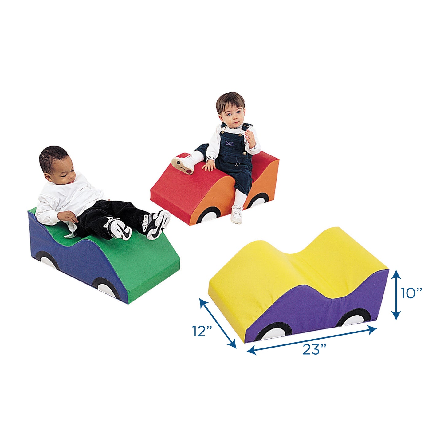 Children's Factory Wide Infant Toddler Soft Cars - Set of 3 (CF332-487)