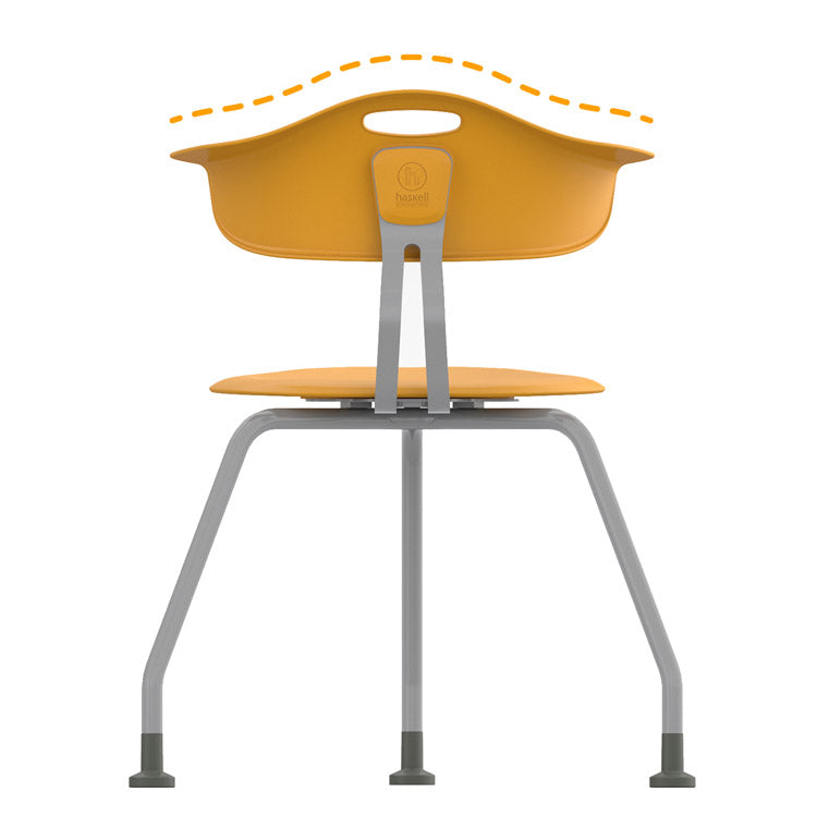 Haskell Education 360 Degree 3-Legged Ergonomic Collaboration Chair with Back 18"H (TS0G0.18PL)