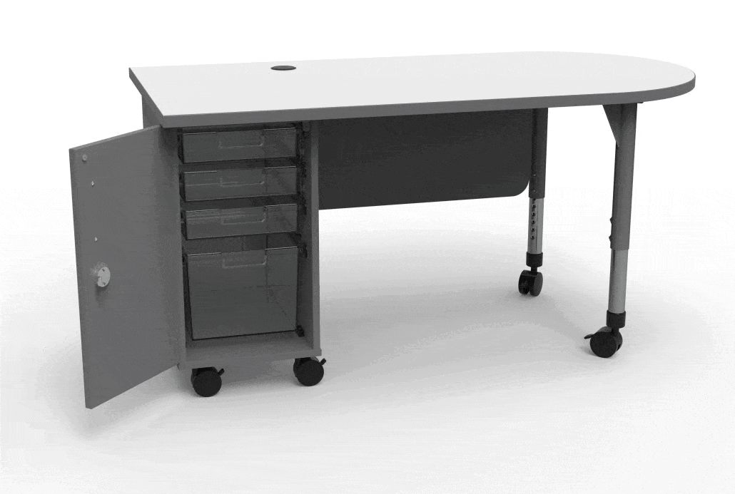 Marco Mobile Teacher's Desk w/ Cabinet (37-1304-31)