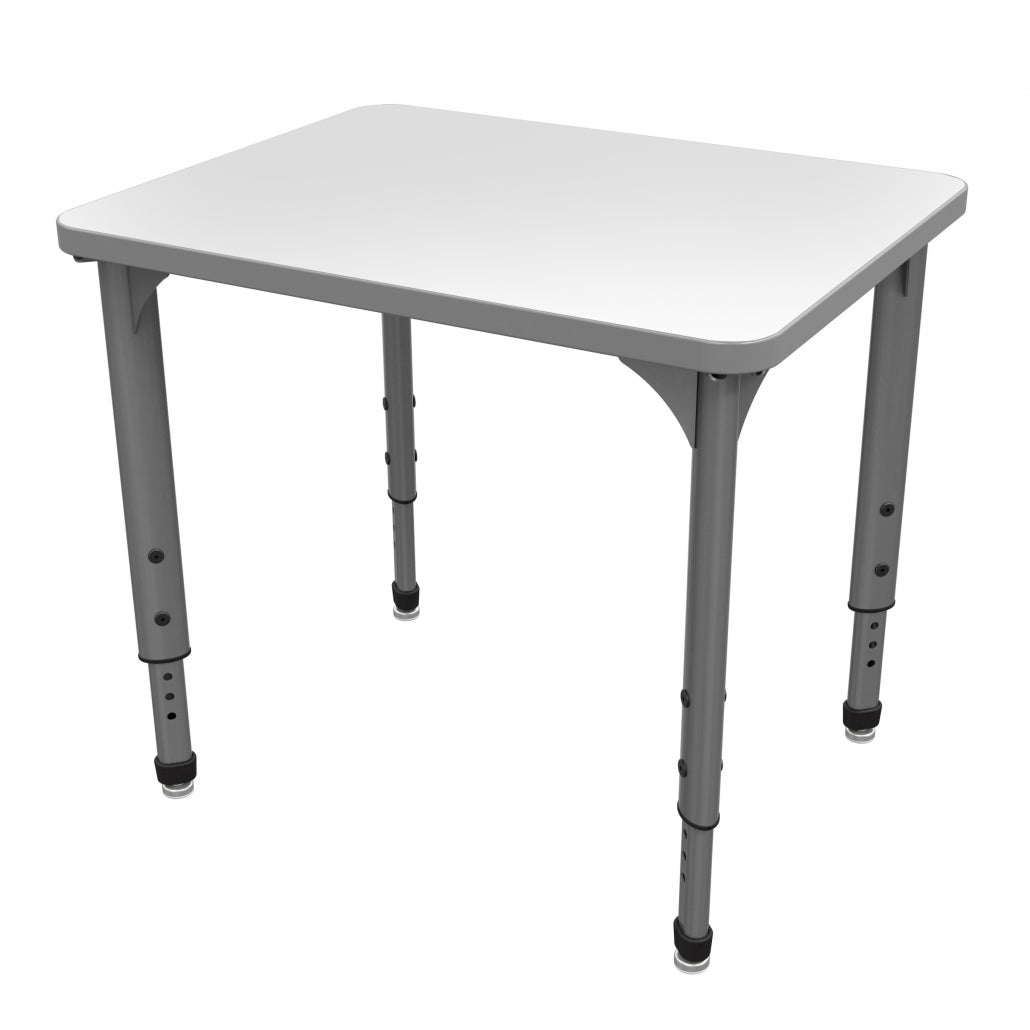 Marco Apex Series Rectangle Preschool Collaborative Desk w/ Dry Erase HPL Top 24" x 36" Adjustable Height 17"-24" (38-2224-DB)