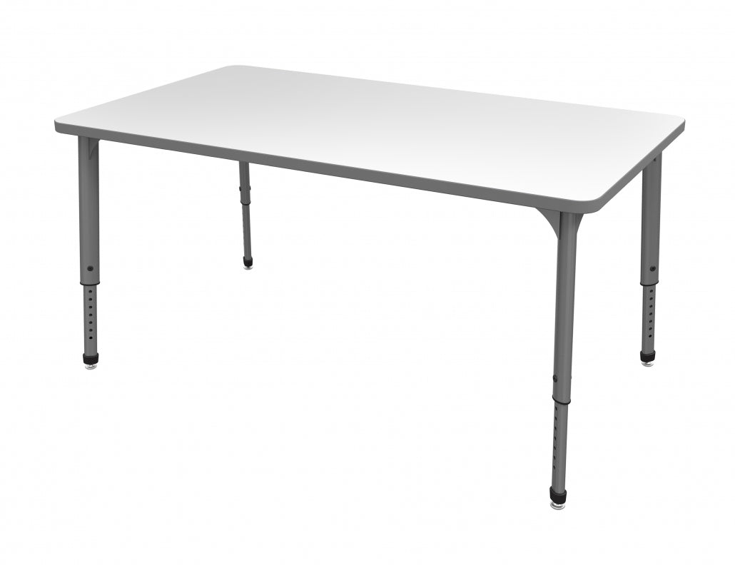 Marco Apex Series Rectangle School Activity Table for Students w/ Dry Erase Top 24" x 54" Adj Height 21"-30" (38-2225-DA)