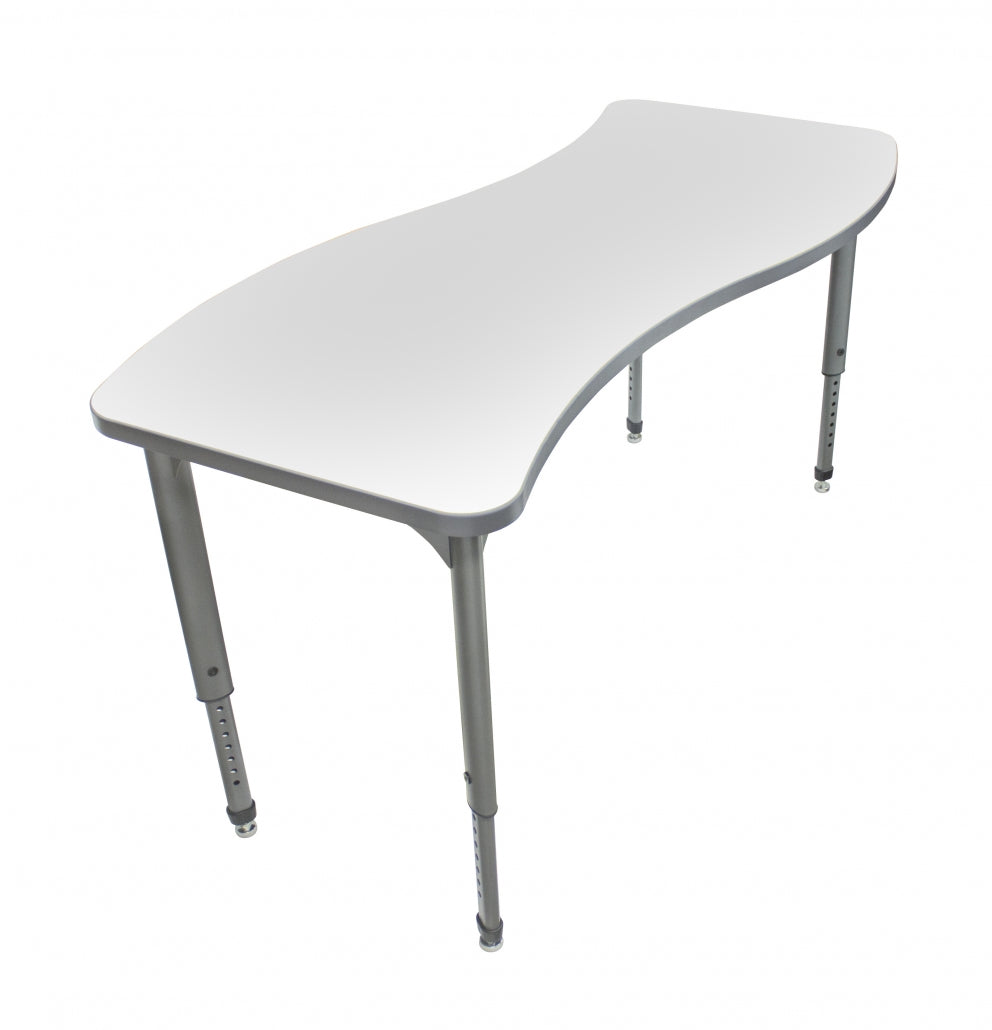 Marco Apex Series Wave Activity Table w/ Dry Erase HPL Top 30" x 54" Adj Height 17"-24" (38-2258-DB)