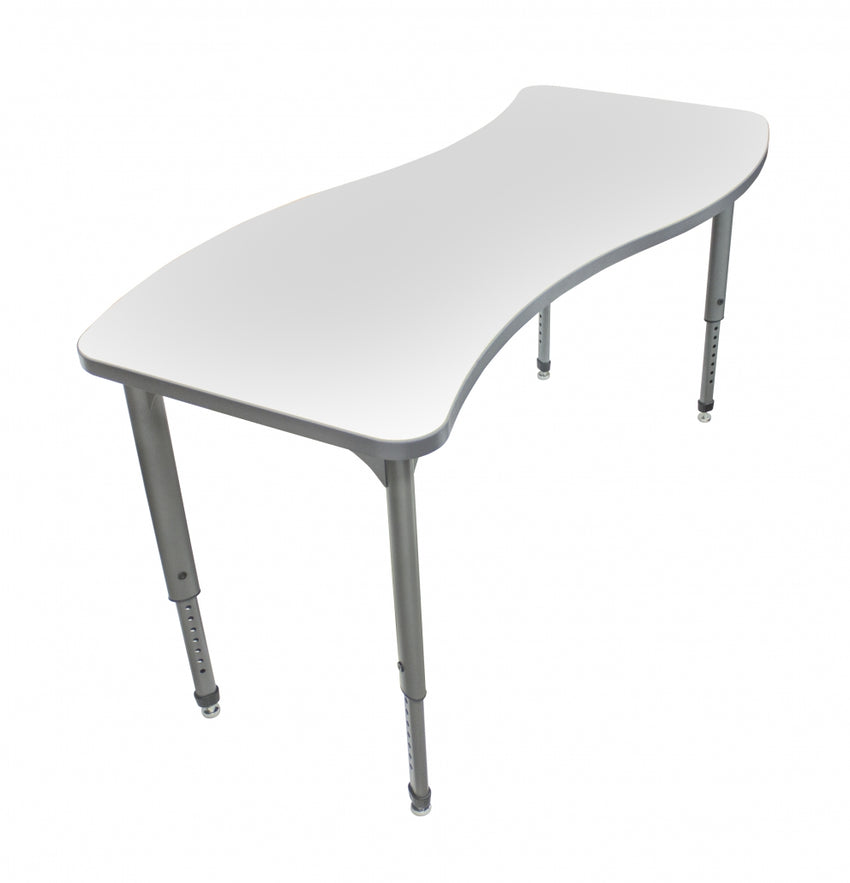 Marco Apex Series Wave Activity Table w/ Dry Erase HPL Top 24" x 60" Adj Height 17"-24" (38-2257-DB)