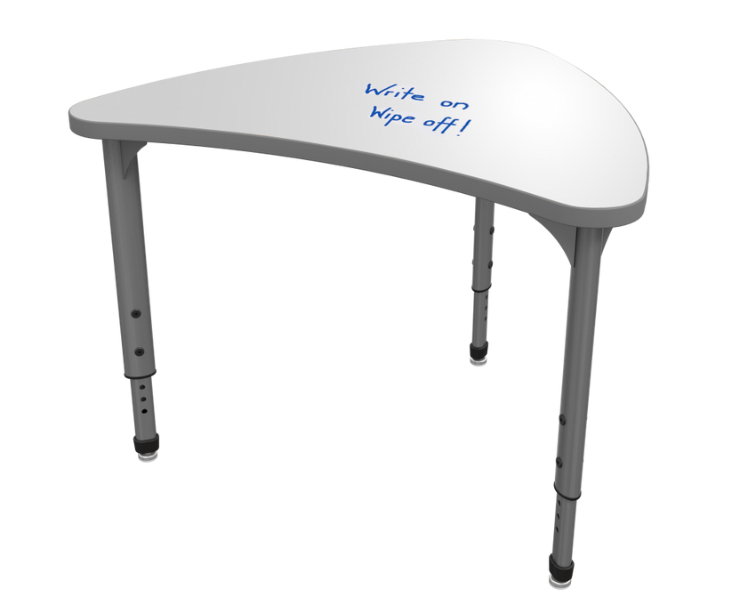 Marco Apex Series Small Chevron Collaborative Student Desk w/ Dry Erase HPL Top 25" x 30" Adjustable Height 21"-30" (38-2292-DA)