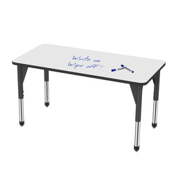 Marco Premier Series Rectangle Activity Table w/ Dry Erase Top 24" x 48" Adj Height 21"-31" (43-2226-DB)