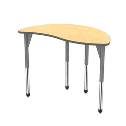 Marco Premier Series Wave Half Round Activity Table 30" x 54" Adjustable Height 21"-31" (43-2252-MB)