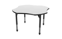 Marco Premier Series 48" Clover Activity Table w/ Dry Erase Top Adj Height 21"-31" (43-2265-DB)