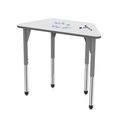 Marco Premier Series Trapezoid Activity Table w/ Dry Erase Top 30" x 60" Adj Height 21"-31" (43-2287-DB)