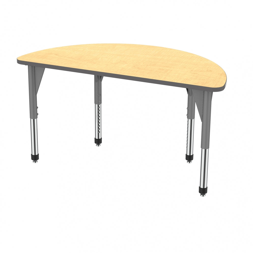 Marco Premier Series 60" Half Round Activity Table Adjustable Height 21"-31" (43-2278-MB)