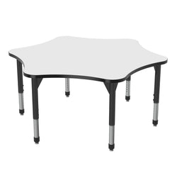 Marco Premier Series 60" 6-Star Activity Table w/ Dry Erase Top Adj Height 21"-31" (43-2282-DB)