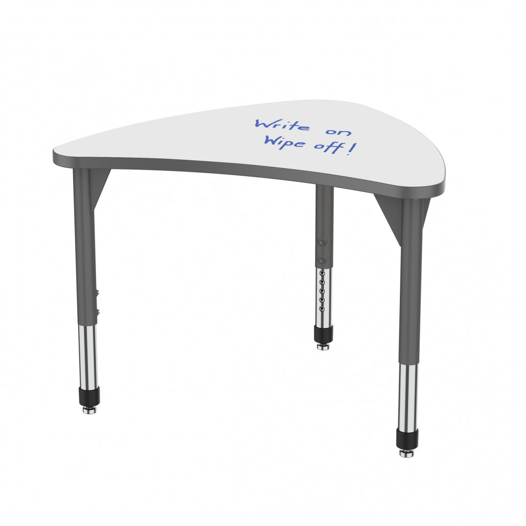 Marco Premier Series Small Chevron Collaborative Desk w/ Dry Erase HPL Top 25" x 30" Adjustable Height 21"-31" (43-2292-DB)