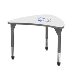 Marco Premier Series Large Chevron Collaborative Desk w/ Dry Erase HPL Top 31" x 38" Adjustable Height 21"-31" (43-2290-DB)