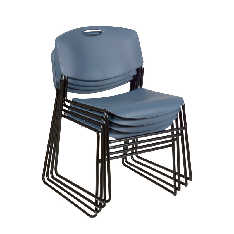 Regency Zeng Ultra Compact Metal Frame Armless Stackable Chair (Pack of 4)