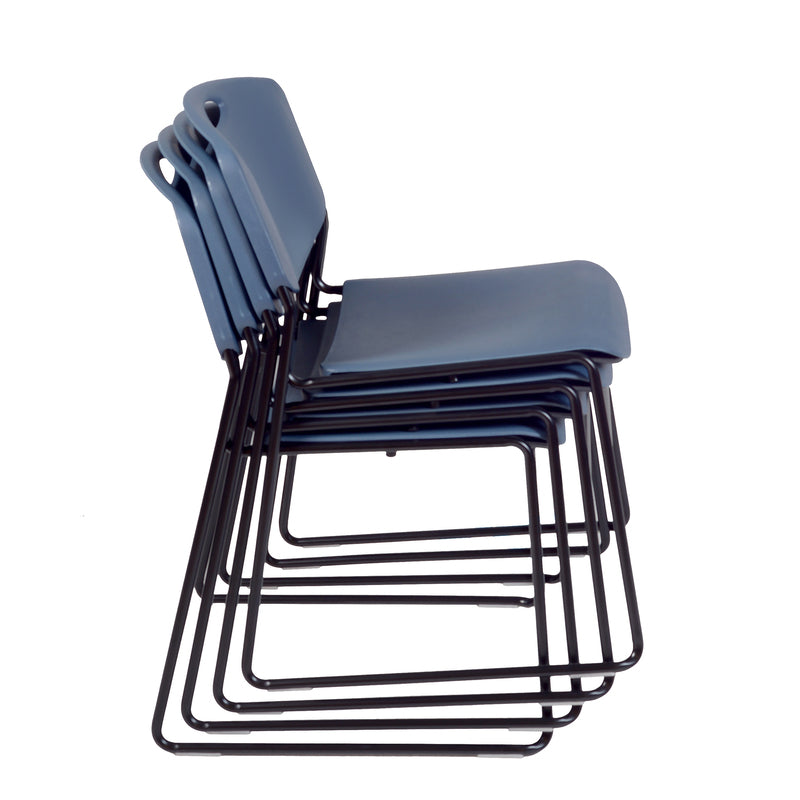 Regency Zeng Ultra Compact Metal Frame Armless Stackable Chair (Pack of 4)