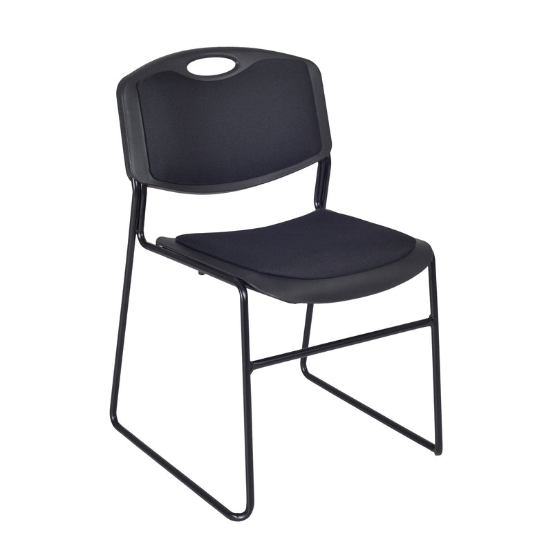 Regency Zeng Padded Support Stack Chair - Black (Pack of 12)