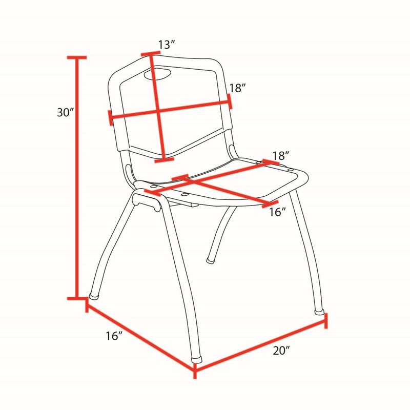 Regency M Lightweight Stackable Sturdy Breakroom Chair (Pack of 4)