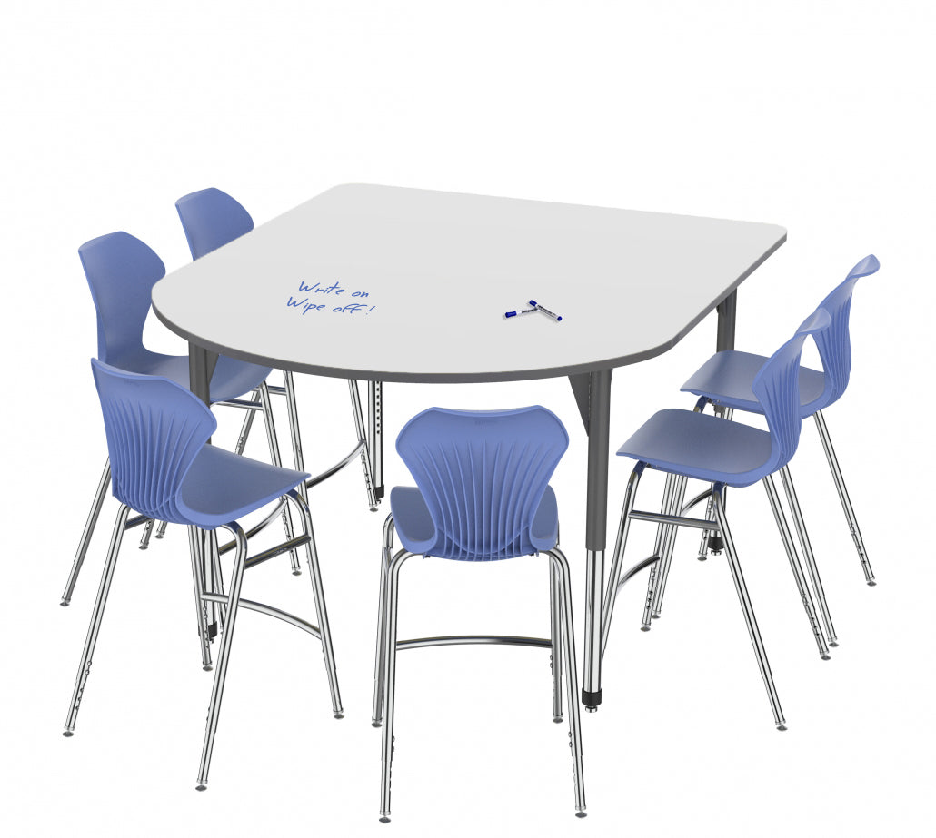 Marco Premier Series Multimedia Standing Table w/ Dry Erase Top 60" x 72" Adj Height 32"-42" (43-2261-DA)