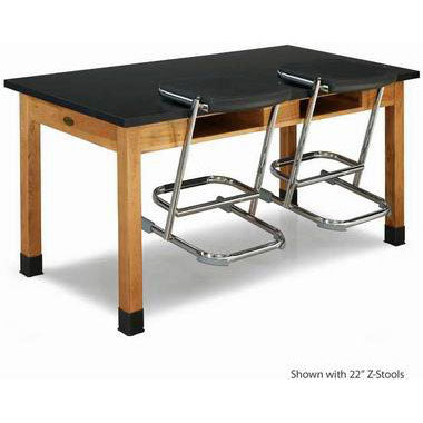 NPS Elephant Z-stool 24" H Stool with Blow Molded Seat and Backrest (National Public Seating NPS-6624B)