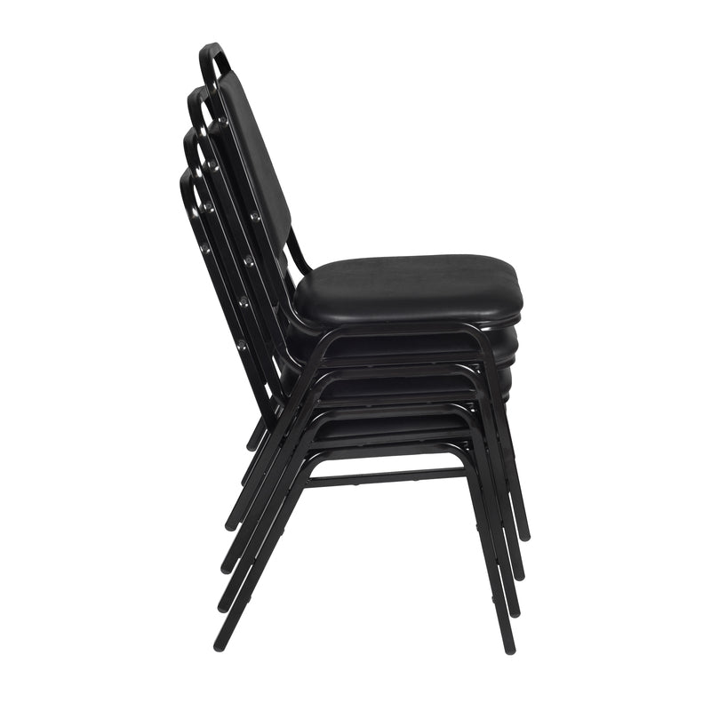 Regency Dining Cushioned Restaurant Stackable Chair (Pack of 4) - Black