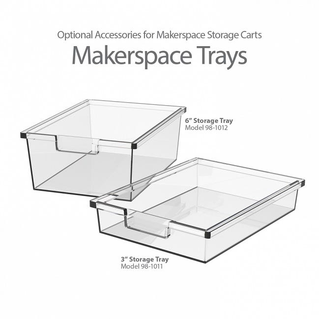 Marco Horizon Makerspace Mobile Storage Cart w/ 18 Trays (39-11003-X)