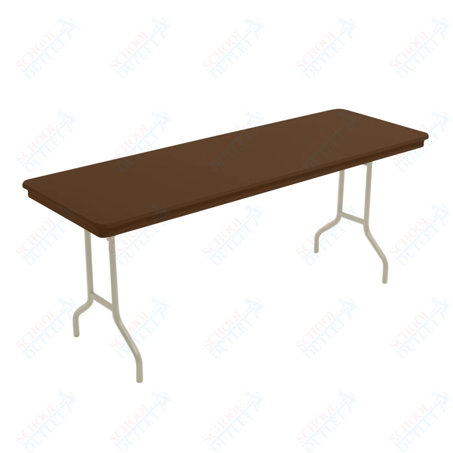 AmTab Dynalite Featherweight Heavy-Duty ABS Plastic Folding Table - Rectangle - 18"W x 60"L x 29"H  (AmTab AMT-185DL)