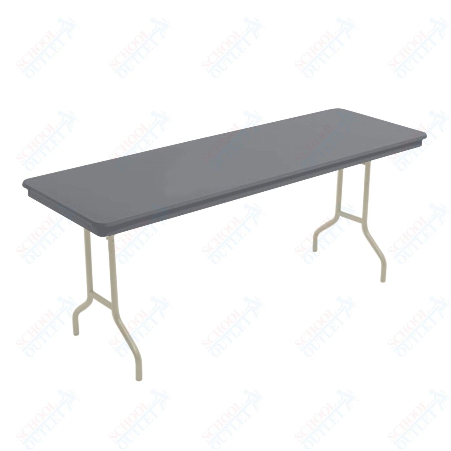 AmTab Dynalite Featherweight Heavy-Duty ABS Plastic Folding Table - Rectangle - 18"W x 60"L x 29"H  (AmTab AMT-185DL)