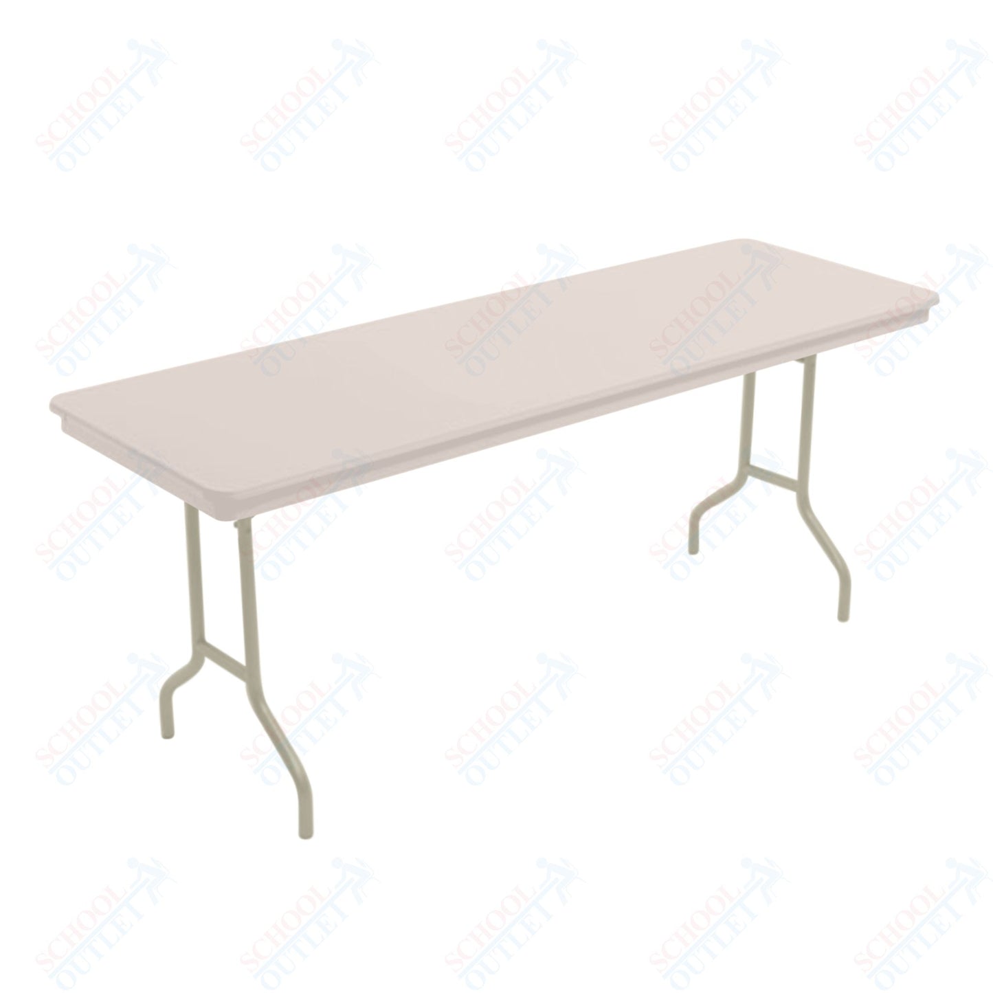 AmTab Dynalite Featherweight Heavy-Duty ABS Plastic Folding Table - Rectangle - 18"W x 60"L x 29"H  (AmTab AMT-185DL)