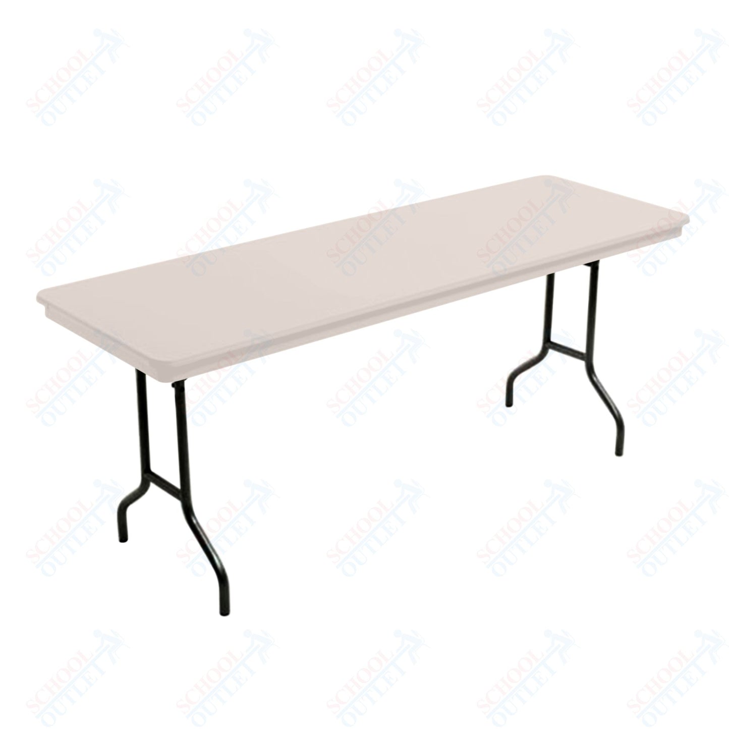 AmTab Dynalite Featherweight Heavy-Duty ABS Plastic Folding Table - Rectangle - 18"W x 60"L x 29"H  (AmTab AMT-185DL)