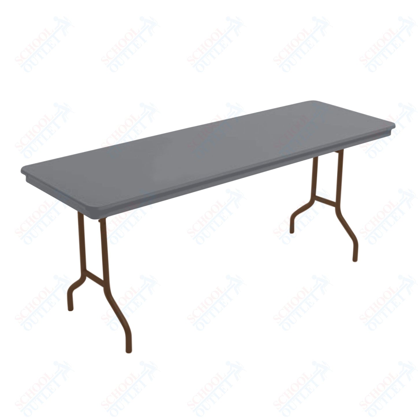 AmTab Dynalite Featherweight Heavy-Duty ABS Plastic Folding Table - Rectangle - 18"W x 60"L x 29"H  (AmTab AMT-185DL)