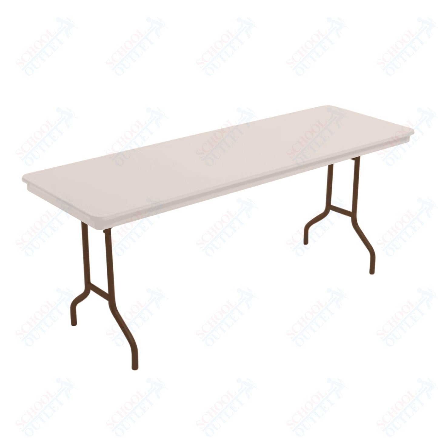 AmTab Dynalite Featherweight Heavy-Duty ABS Plastic Folding Table - Rectangle - 18"W x 60"L x 29"H  (AmTab AMT-185DL)