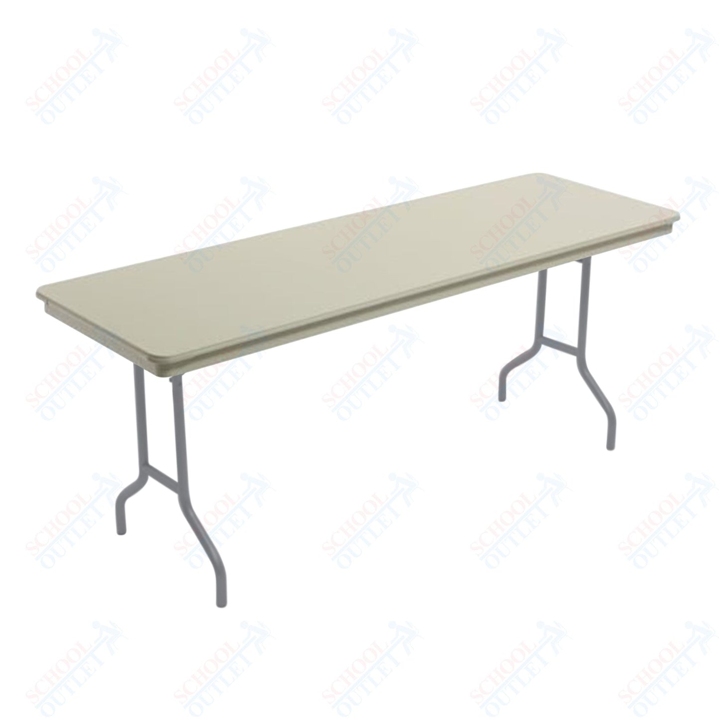 AmTab Dynalite Featherweight Heavy-Duty ABS Plastic Folding Table - Rectangle - 18"W x 60"L x 29"H  (AmTab AMT-185DL)