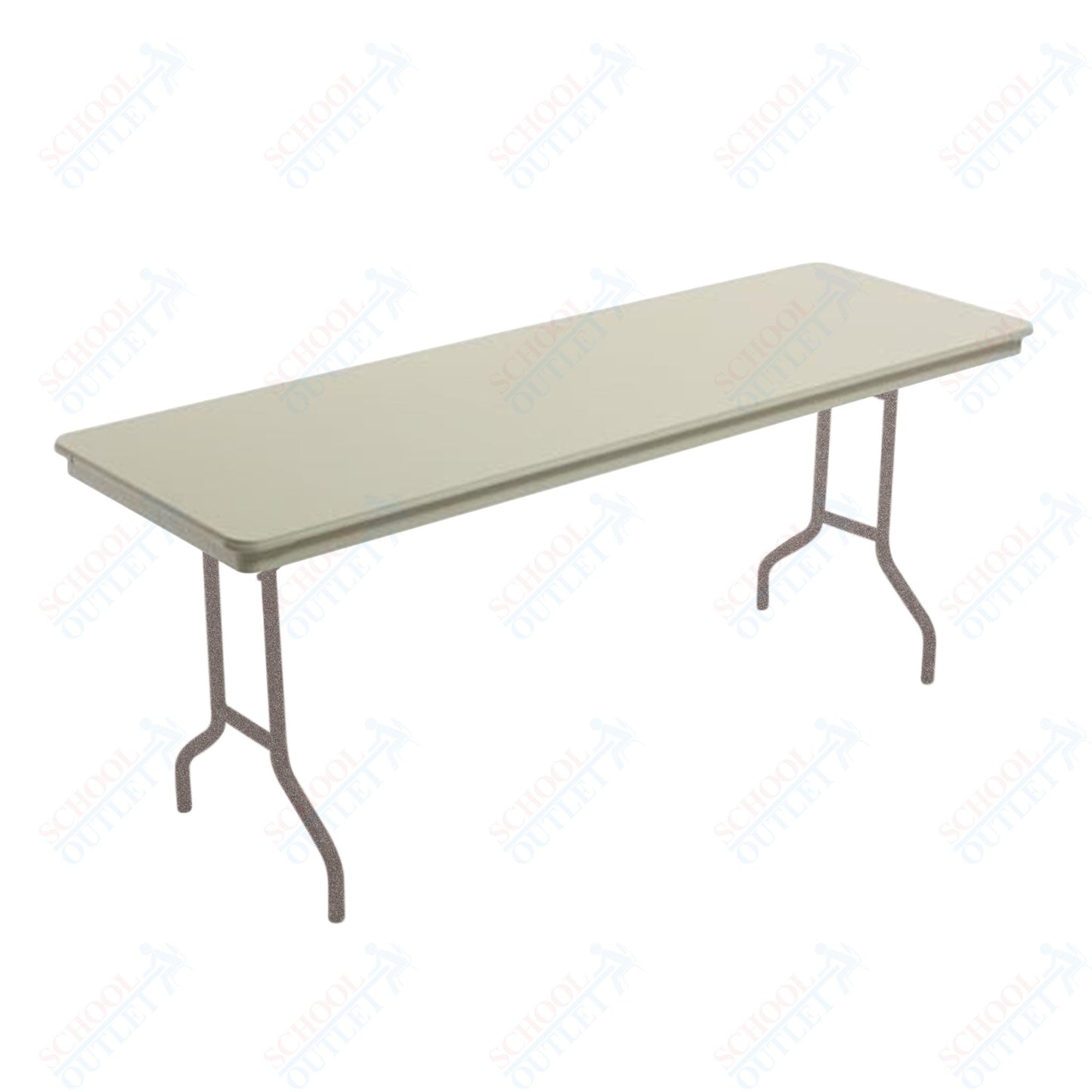 AmTab Dynalite Featherweight Heavy-Duty ABS Plastic Folding Table - Rectangle - 24"W x 72"L x 29"H  (AmTab AMT-246DL)