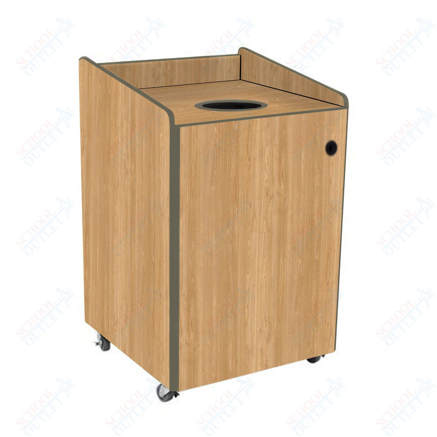 AmTab Heavy - Duty Recycling Receptacle - Applicable for 32 Gallon Cans and Drums - 33"W x 32"L x 42"H (AMT - HDRR32) - SchoolOutlet