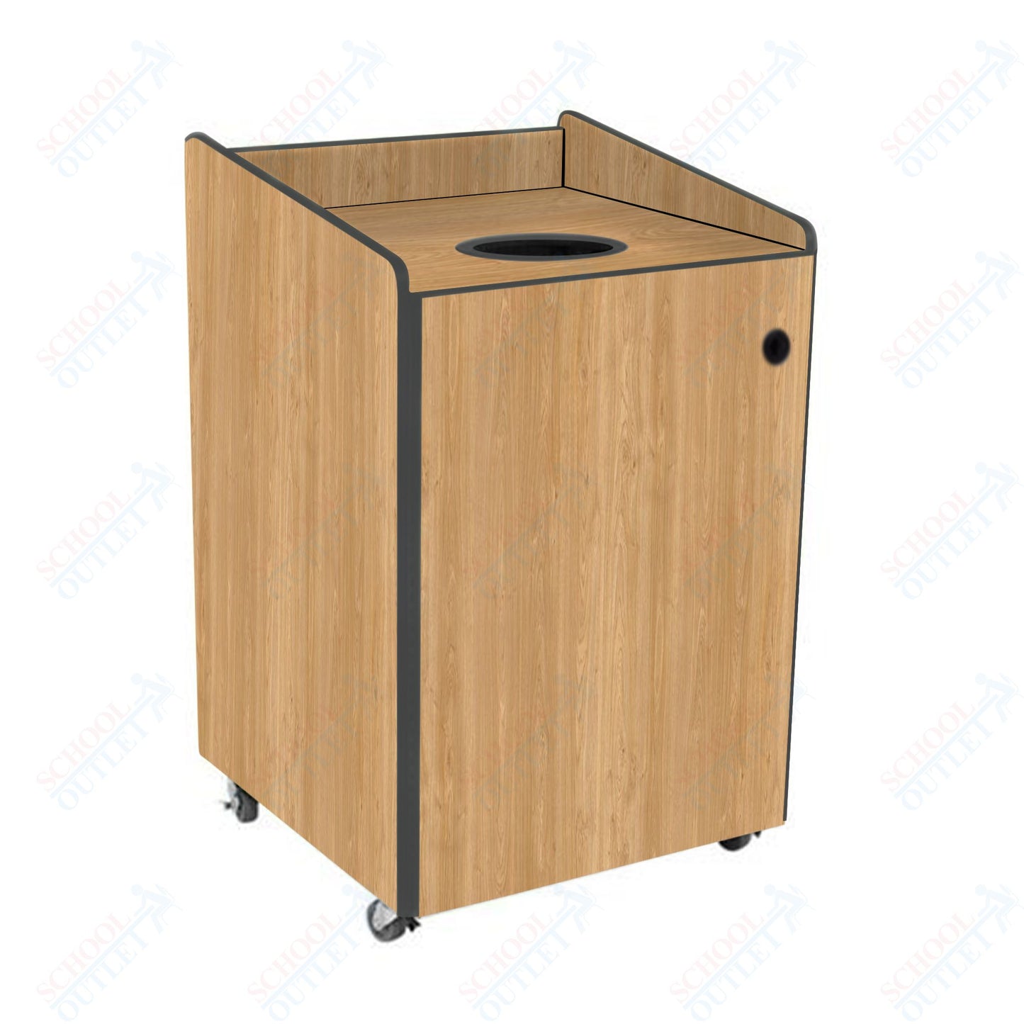 AmTab Heavy - Duty Recycling Receptacle - Applicable for 32 Gallon Cans and Drums - 33"W x 32"L x 42"H (AMT - HDRR32) - SchoolOutlet