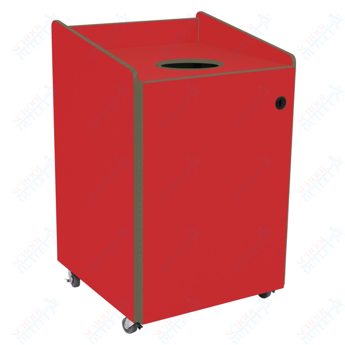 AmTab Heavy - Duty Recycling Receptacle - Applicable for 55 Gallon Cans and Drums - 33"W x 32"L x 50"H (AMT - HDRR55) - SchoolOutlet