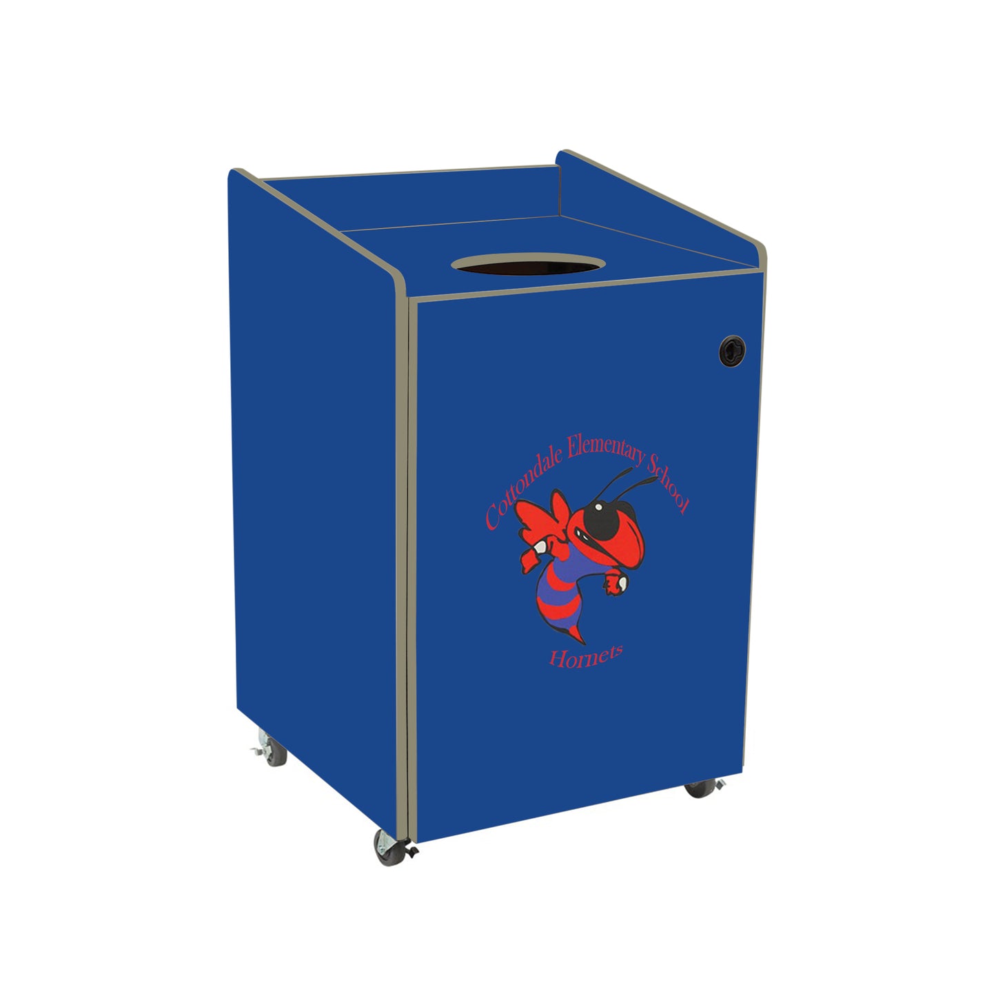 AmTab Heavy-Duty Waste Receptacle - Applicable for 55 Gallon Cans and Drums - 33"W x 32"L x 50"H  (AMT-HDWR55)