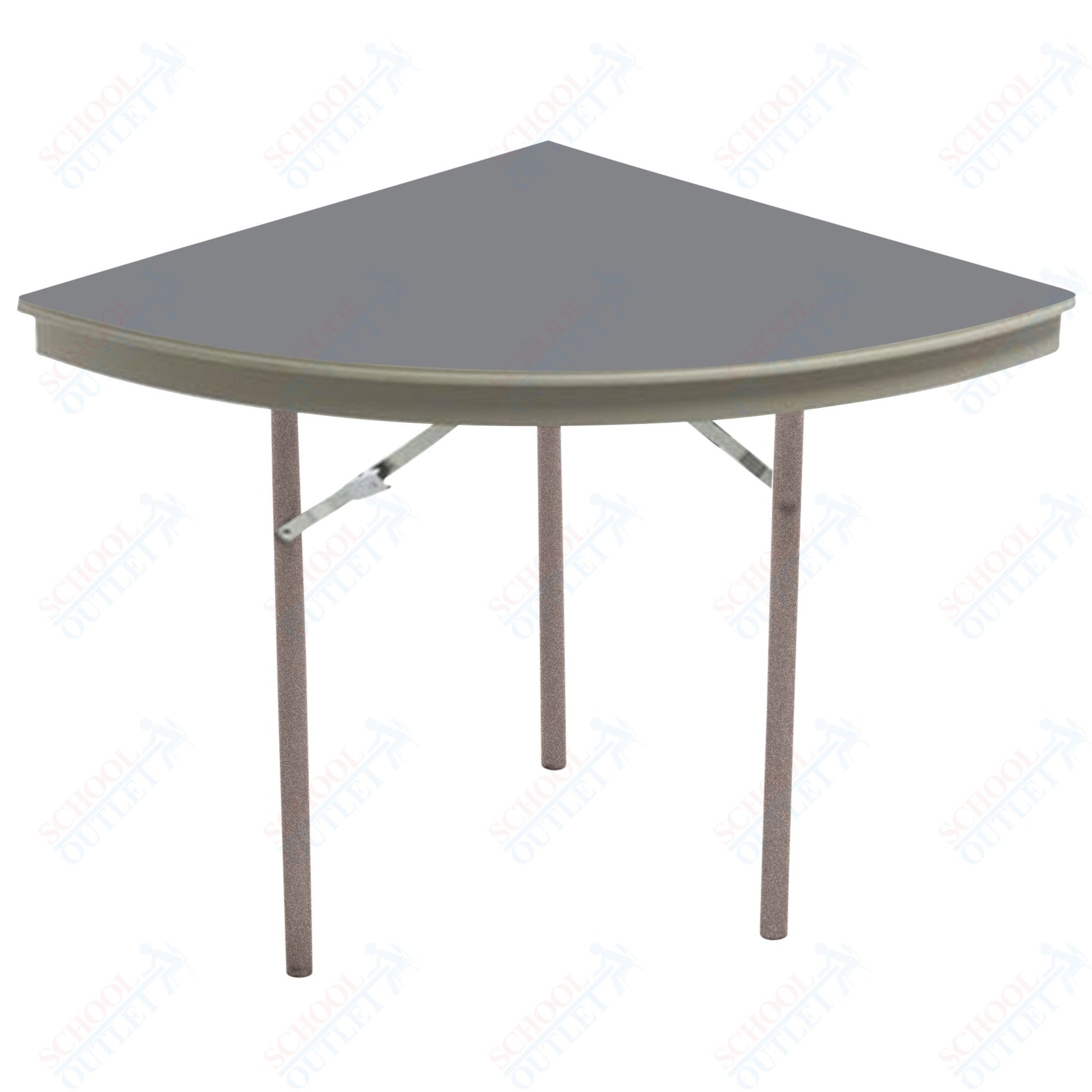 AmTab Dynalite Featherweight Heavy - Duty ABS Plastic Folding Table - Quarter 60" Diameter x 29"H (AmTab AMT - QR60DL) - SchoolOutlet
