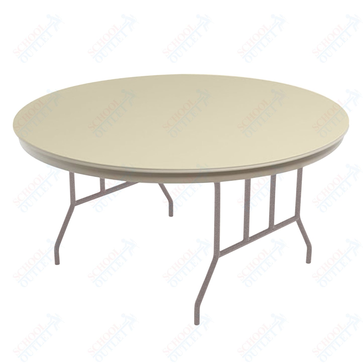 AmTab Dynalite Featherweight Heavy - Duty ABS Plastic Folding Table - Round - 42" Diameter x 29"H (AmTab AMT - R42DL) - SchoolOutlet