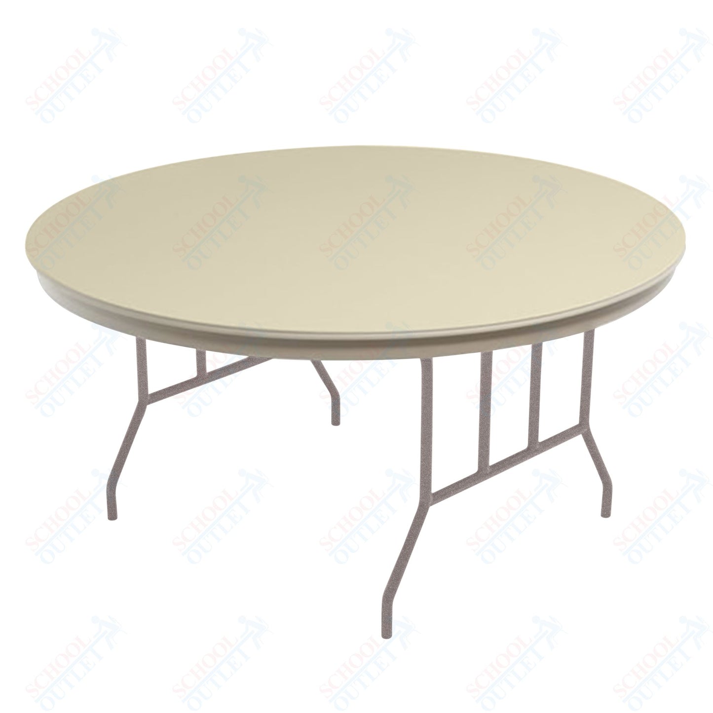 AmTab Dynalite Featherweight Heavy - Duty ABS Plastic Folding Table - Round - 48" Diameter x 29"H (AmTab AMT - R48DL) - SchoolOutlet