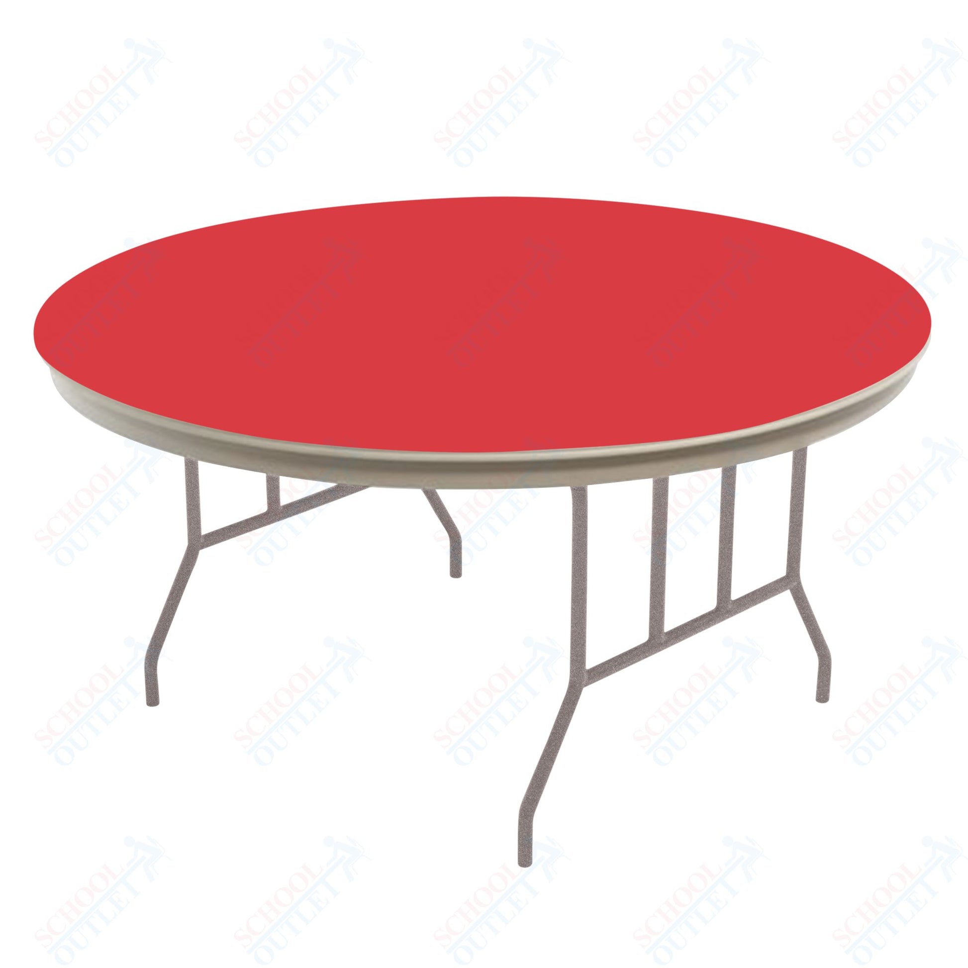 AmTab Dynalite Featherweight Heavy - Duty ABS Plastic Folding Table - Round - 66" Diameter x 29"H (AmTab AMT - R66DL) - SchoolOutlet