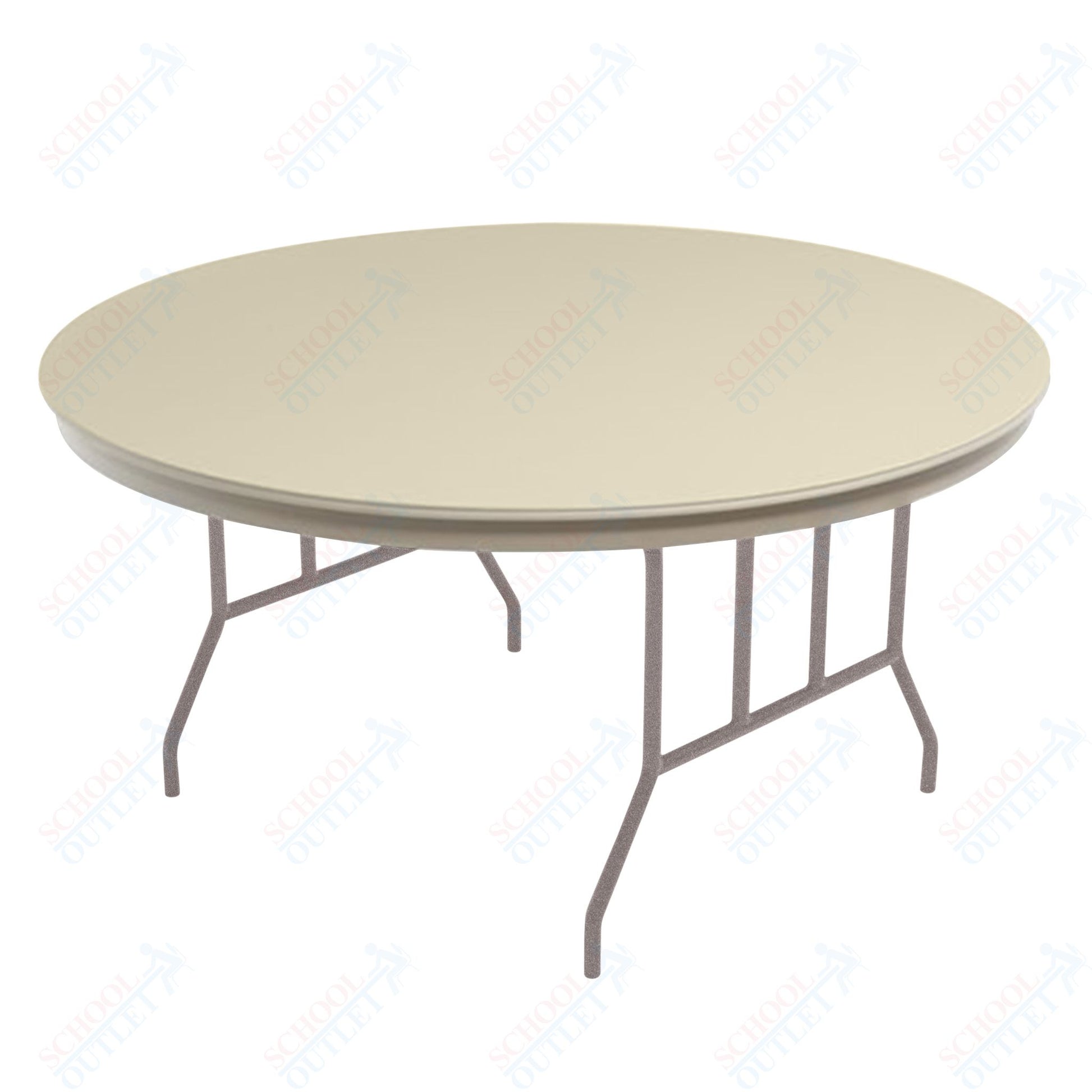 AmTab Dynalite Featherweight Heavy - Duty ABS Plastic Folding Table - Round - 72" Diameter x 29"H (AmTab AMT - R72DL) - SchoolOutlet