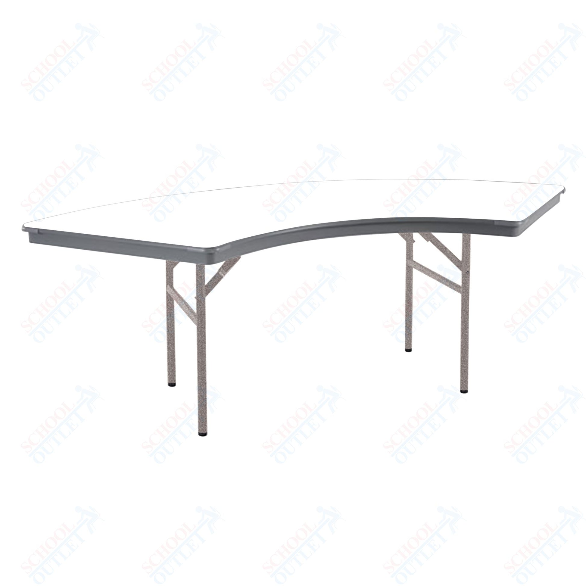 AmTab Dynalite Featherweight Heavy - Duty ABS Plastic Folding Table - Serpentine - 30"W x 72"L x 29"H (AmTab AMT - SE306DL) - SchoolOutlet