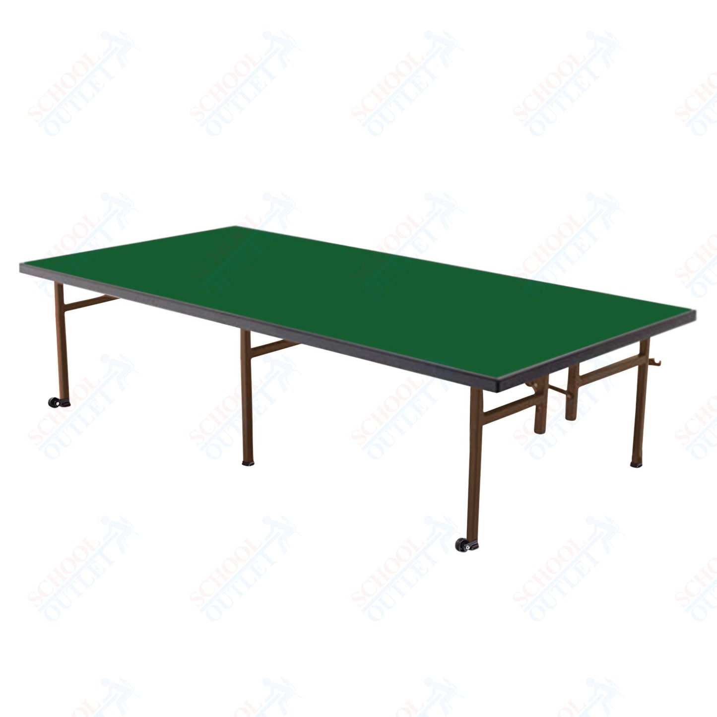 AmTab Fixed Height Stage - Carpet Top - 36"W x 96"L x 32"H (AmTab AMT - ST3832C) - SchoolOutlet