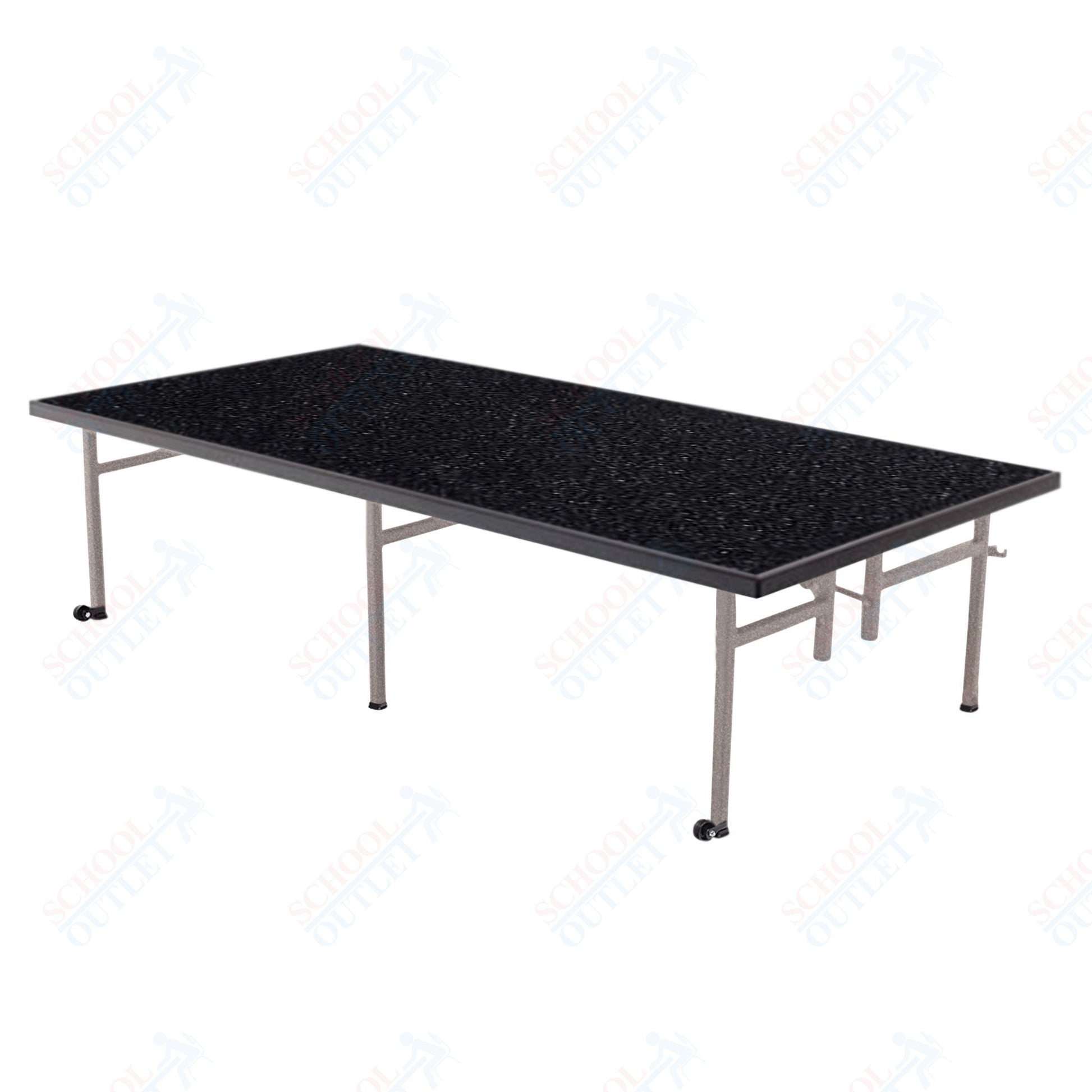 AmTab Fixed Height Stage - Carpet Top - 48"W x 48"L x 8"H (AmTab AMT - ST4408C) - SchoolOutlet